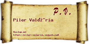 Piler Valéria névjegykártya